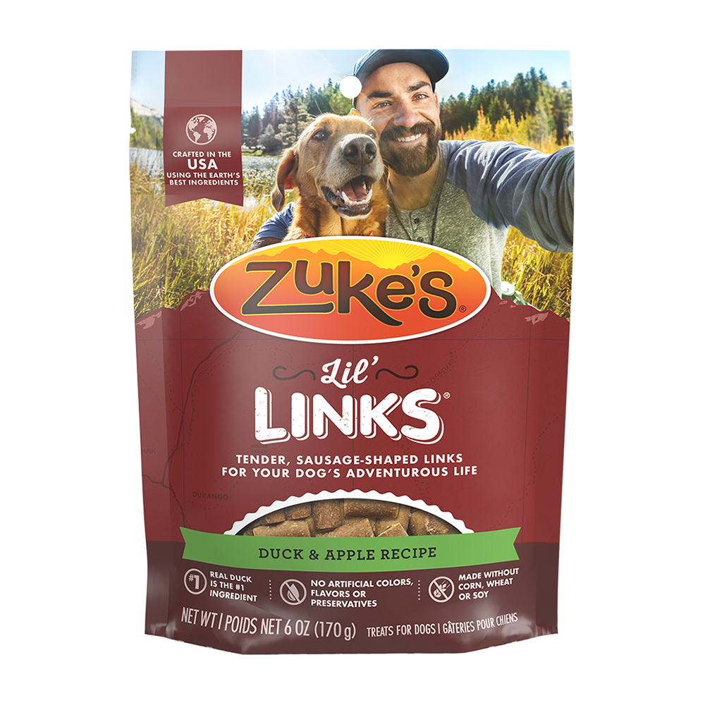 ドッグフード juliette Lil' Links Duck & Apple Sausage Dog Treats | Zuke's