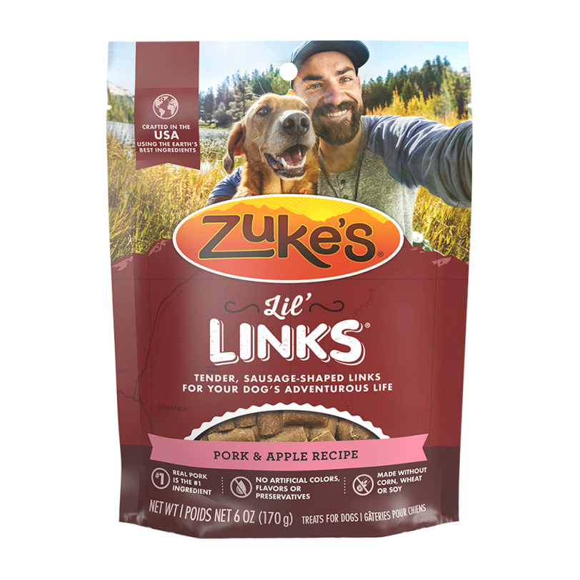 Zukes Lil' Links Grain Free Pork and Apple Recipe for Dogs Zukes Lil' Links Grain Free Pork and Apple Recipe for Dogs