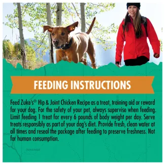 Zuke’s Hip &amp; Joint Chicken Recipe Dog Treats - feeding instructions