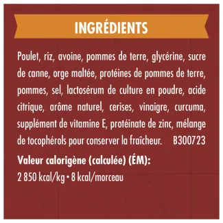 Gâteries pour le dressage pour chiens Zuke&#039;s Lil&#039; Links Recette de poulet et pommes - ingredients