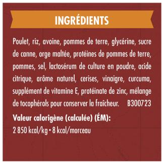 Gâteries pour le dressage pour chiens Zuke&#039;s Lil&#039; Links Recette de poulet et pommes - ingredients