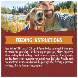 Zuke&#039;s Lil&#039; Links Chicken &amp; Apple Recipe, Dog Treats - feeding instructions
