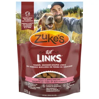 Zuke&#039;s Lil&#039; Links Pork &amp; Apple Recipe, Dog Treats - Gâteries pour le dressage pour chiens Zuke&#039;s Lil&#039; Links Recette de porc et pommes