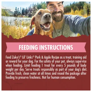 Zuke&#039;s Lil&#039; Links Pork &amp; Apple Recipe, Dog Treats - Feeding Ingredients