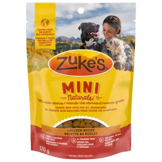 Zuke’s Mini Naturals Chicken Recipe Dog Treats - Gâteries d&#039;entraînement Zuke&#039;s Mini Naturals Recette de poulet