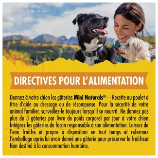 Gâteries d&#039;entraînement Zuke&#039;s Mini Naturals Recette de poulet - directives pour l&#039;alimentation