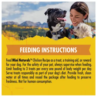 Zuke’s Mini Naturals Chicken Recipe Dog Treats - feeding instructions