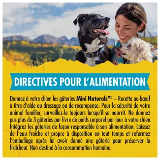 Gâteries d&#039;entraînement Zuke&#039;s Mini Naturals Recette de bœuf - consignes d’alimentation