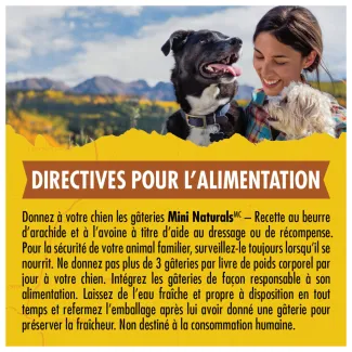 Gâteries d&#039;entraînement Zuke&#039;s Mini Naturals à saveur de beurre d&#039;arachide et d&#039;avoine - directive pour l&#039;alimentation
