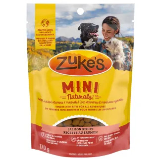 Zuke’s Mini Naturals Salmon Recipe Dog Treats - Gâteries d&#039;entraînement Zuke&#039;s Mini Naturals Recette de saumon
