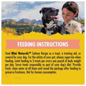Zuke’s Mini Naturals Salmon Recipe Dog Treats - feeding instruction