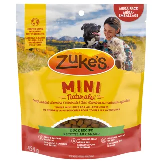 Zuke’s Mini Naturals Duck Recipe Dog Treats - Gâteries d&#039;entraînement Zuke&#039;s Mini Naturals Recette de canard