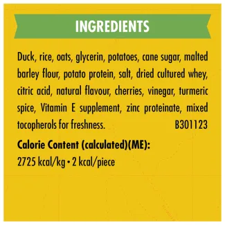 Zuke’s Mini Naturals Duck Recipe Dog Treats - ingredients