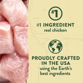 Zuke&#039;s Chicken &amp; Turkey Adventure Sticks contain real chicken as the number 1 ingredient and are proudly crafted in the USA.