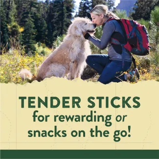 Zuke&#039;s Adventure Sticks are tender, rewarding snacks perfect for dogs on the go.